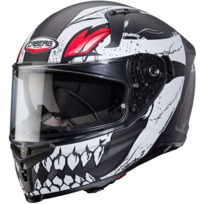 Casco Moto Integrale Caberg AVALON X PUNK Opaco Grigio Bianco Rosso