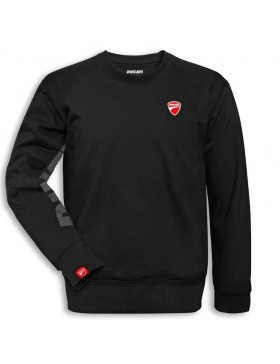 Felpa Uomo  Ducati Logo Girocollo Nera