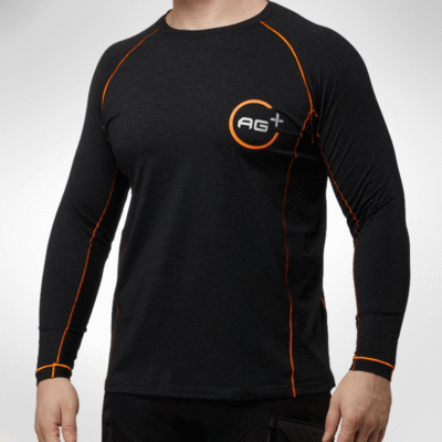 T-Shirt ML AG+ Uomo XL | Black