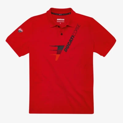 T-Shirt Polo da Uomo Originale Ducati DC Speed Red