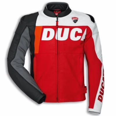 Giacca Moto da Uomo Originale Ducati Speed Evo C2 Perforata Black/Red/White